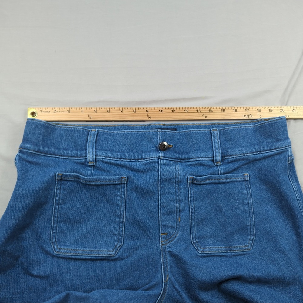 SPANX Wide Leg Crop Pants in Blue - Picture 5 of 12